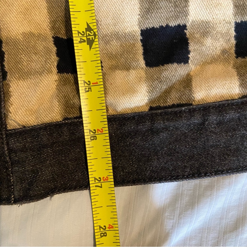 Native Trashion Checkered Shacket Jacket Rose Emb… - image 9